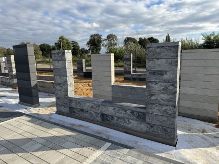 pustak REZYDENCJA NOVATOR 100x19x19 kalcyt biało-stalowy